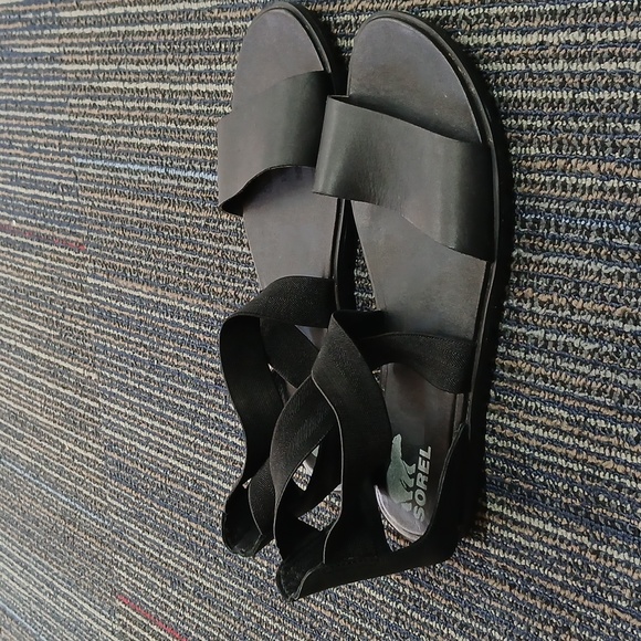 Sorel 'Ella' Sandals | 11 Black - Picture 4 of 7